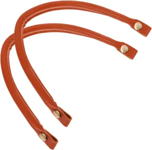 KONTONTY 2Pcs Leather Handbag Handles Replacement Bag Straps for Crafting and Sewing Durable Artificial Leather Purse Handles Earthy