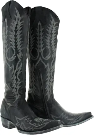 Ladies Black & Silver Tall Boots Mayra Bis by Old Gringo