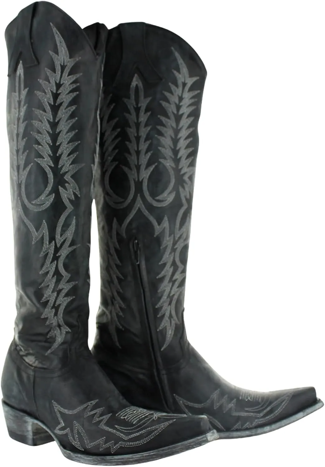 Ladies Black & Silver Tall Boots Mayra Bis by Old Gringo