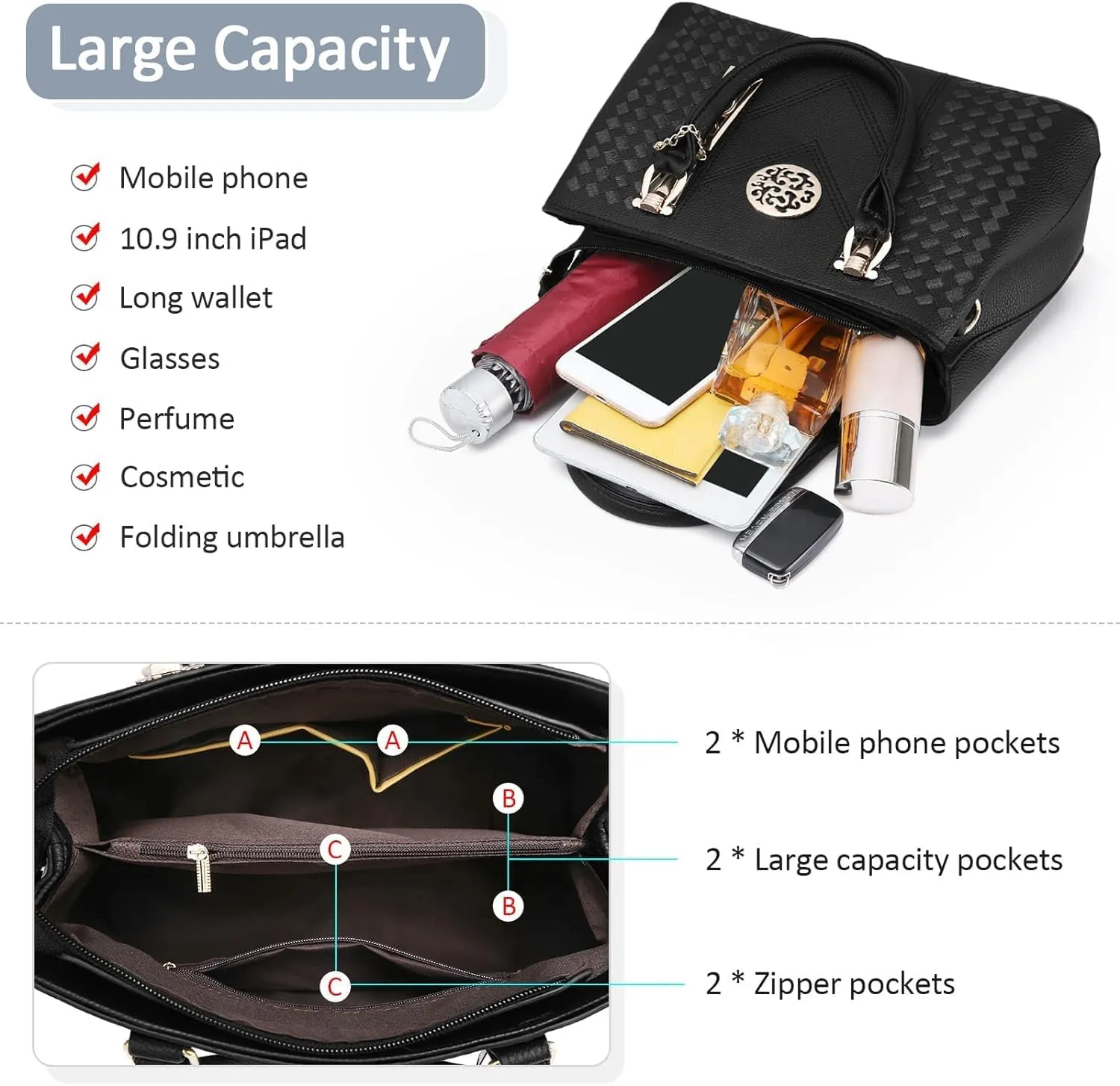 Ladies Handbag Elegant Womens Shoulder Bag Casual Messenger Bag