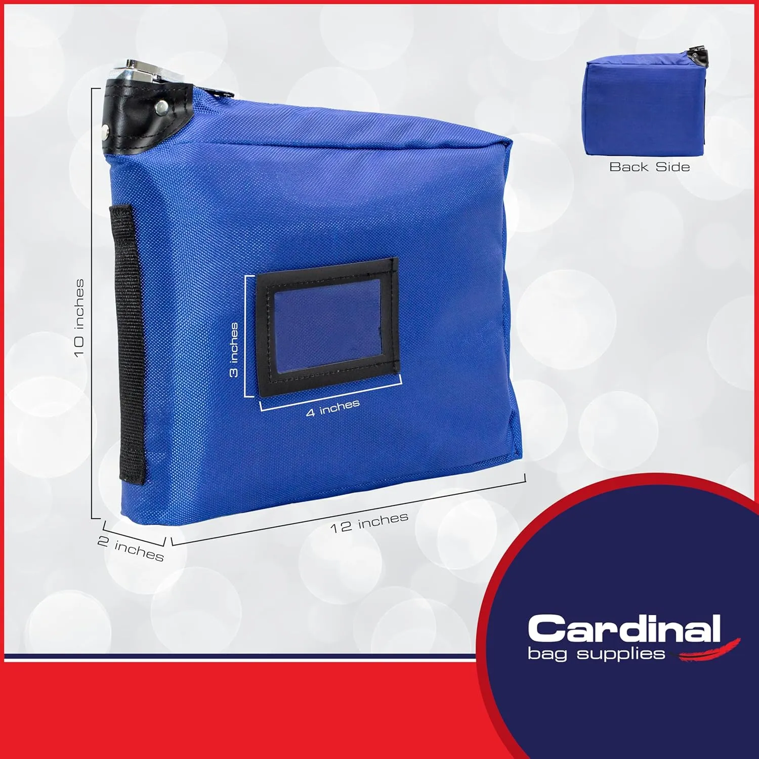 Large Medicine Bag Includes Pill Box and Removable Clear Bags, Standard Lock,12 x 10 x 2 Inch (Royal Blue)