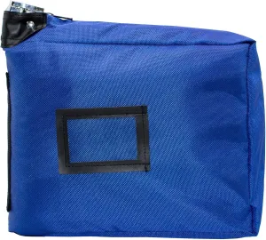 Large Medicine Bag Includes Pill Box and Removable Clear Bags, Standard Lock,12 x 10 x 2 Inch (Royal Blue)