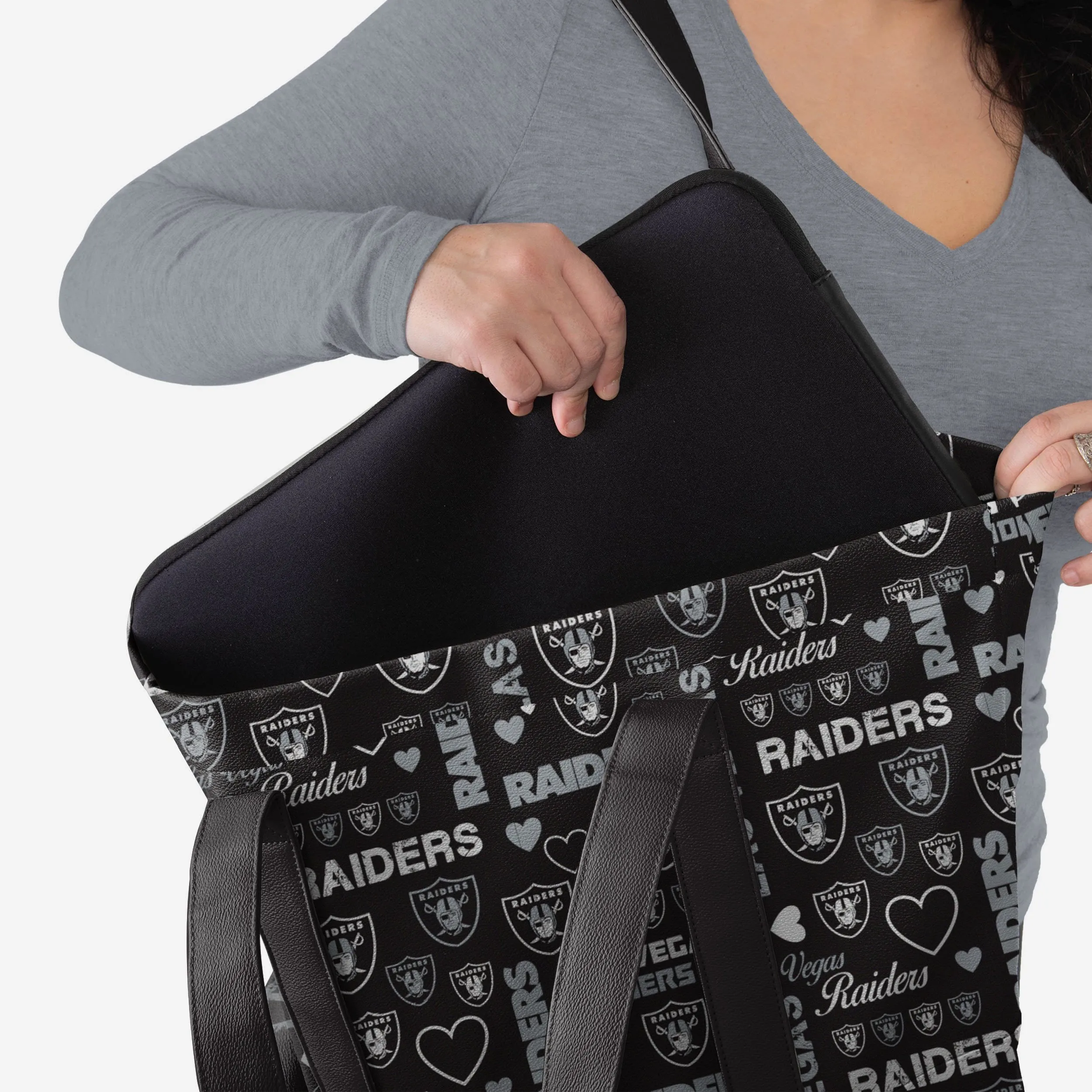 Las Vegas Raiders Logo Love Tote Bag