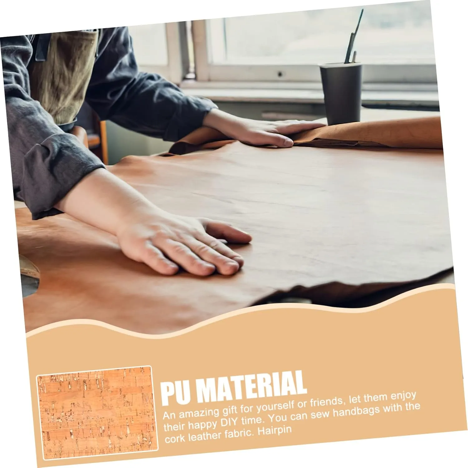Leather Craft Sheet Wood Grain Fabric for DIY Jewelry Shoes Decor Creative Projects