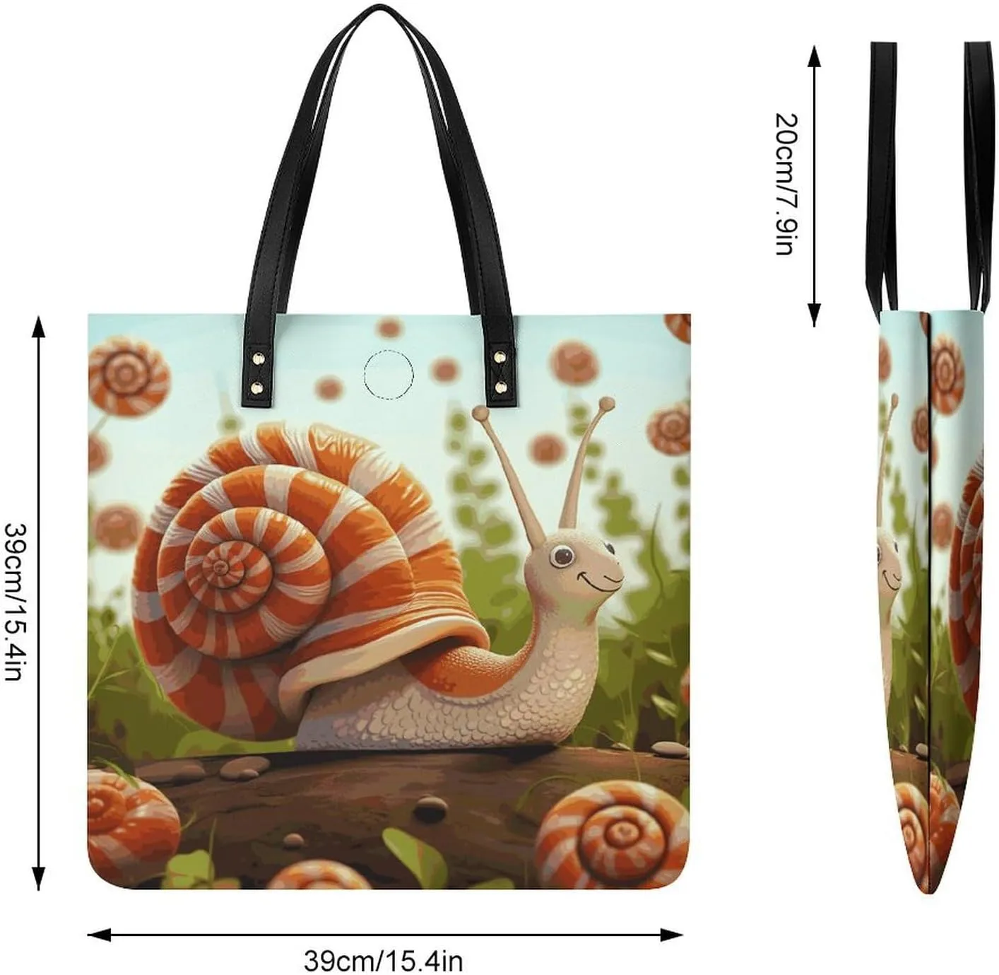 Leather Handbag for Women Tote Bag with Magnetic Buckle Angel with Blue Wings Crossbody Bag Shoulder Bags