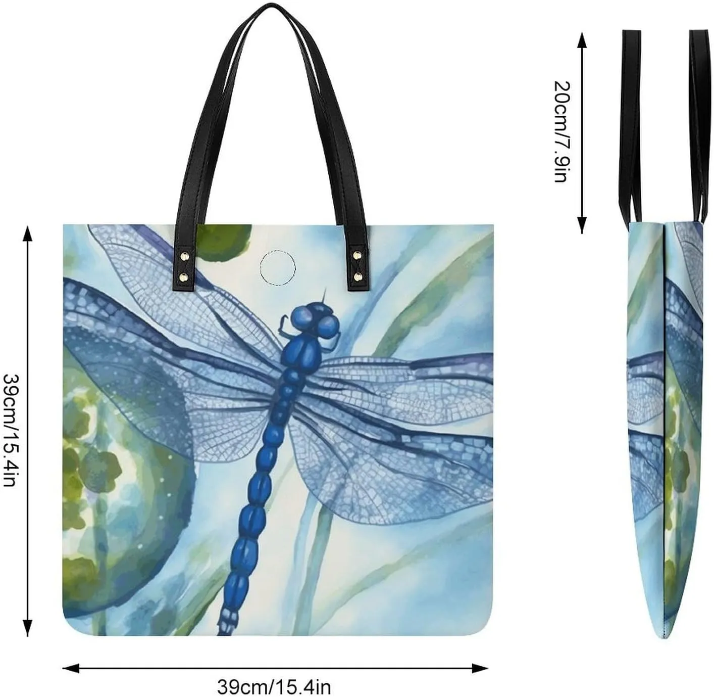 Leather Handbag for Women Tote Bag with Magnetic Buckle Cute Cockatiel Crossbody Bag Shoulder Bag
