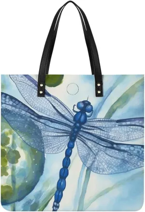 Leather Handbag for Women Tote Bag with Magnetic Buckle Cute Cockatiel Crossbody Bag Shoulder Bag