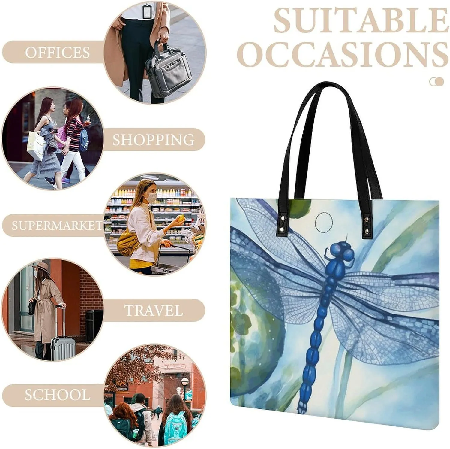 Leather Handbag for Women Tote Bag with Magnetic Buckle Cute Cockatiel Crossbody Bag Shoulder Bag