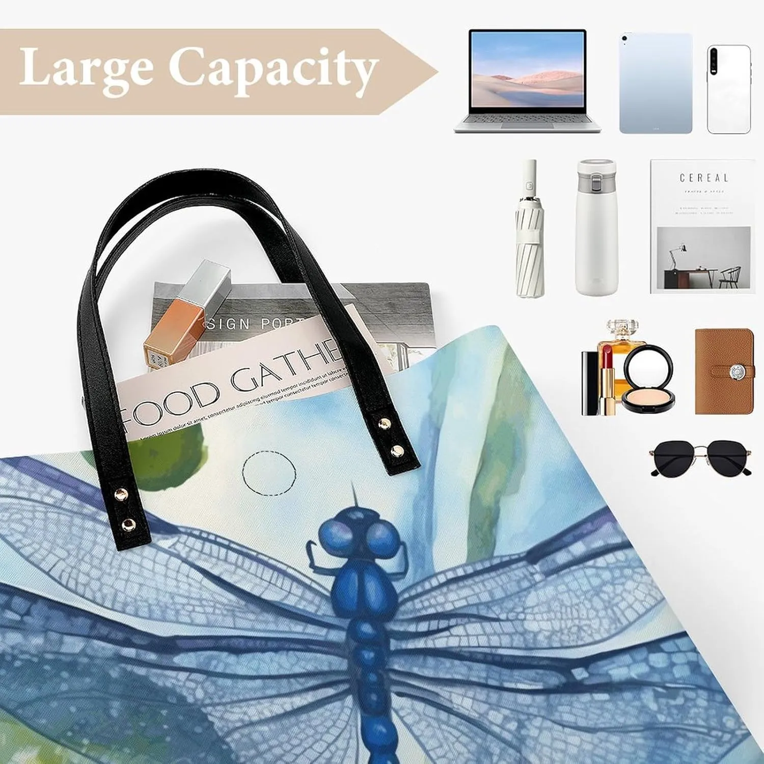 Leather Handbag for Women Tote Bag with Magnetic Buckle Cute Cockatiel Crossbody Bag Shoulder Bag