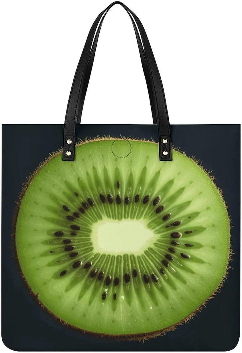 Leather Handbag for Women Tote Bag with Magnetic Buckle Kiwi Slice Crossbody Bag Shoulder Bag