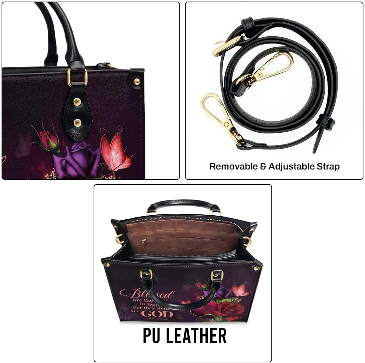 Leather Handbags For Women - Bible Bags, Religious Bag - Christian Gifts For Women - Mothers Day Gifts