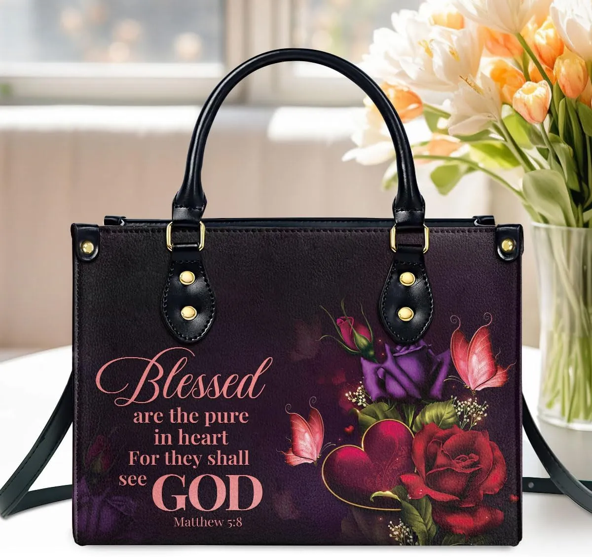 Leather Handbags For Women - Bible Bags, Religious Bag - Christian Gifts For Women - Mothers Day Gifts