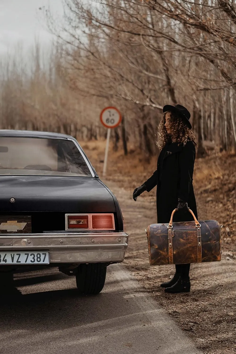 Leather Travel Duffel Bag | Gym Sports Bag Airplane Luggage Carry-On Bag | Gift for Father's Day by Aaron Leather Goods