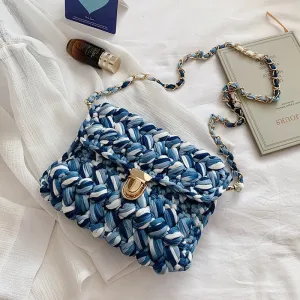 LeSac Mini Chunky Braid Knit Flap Bags