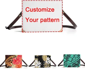 Literature Lovers Crossbody Bag Polynesian Custom Tribal Crossbody Bag Student Women Square Crossbody Bag