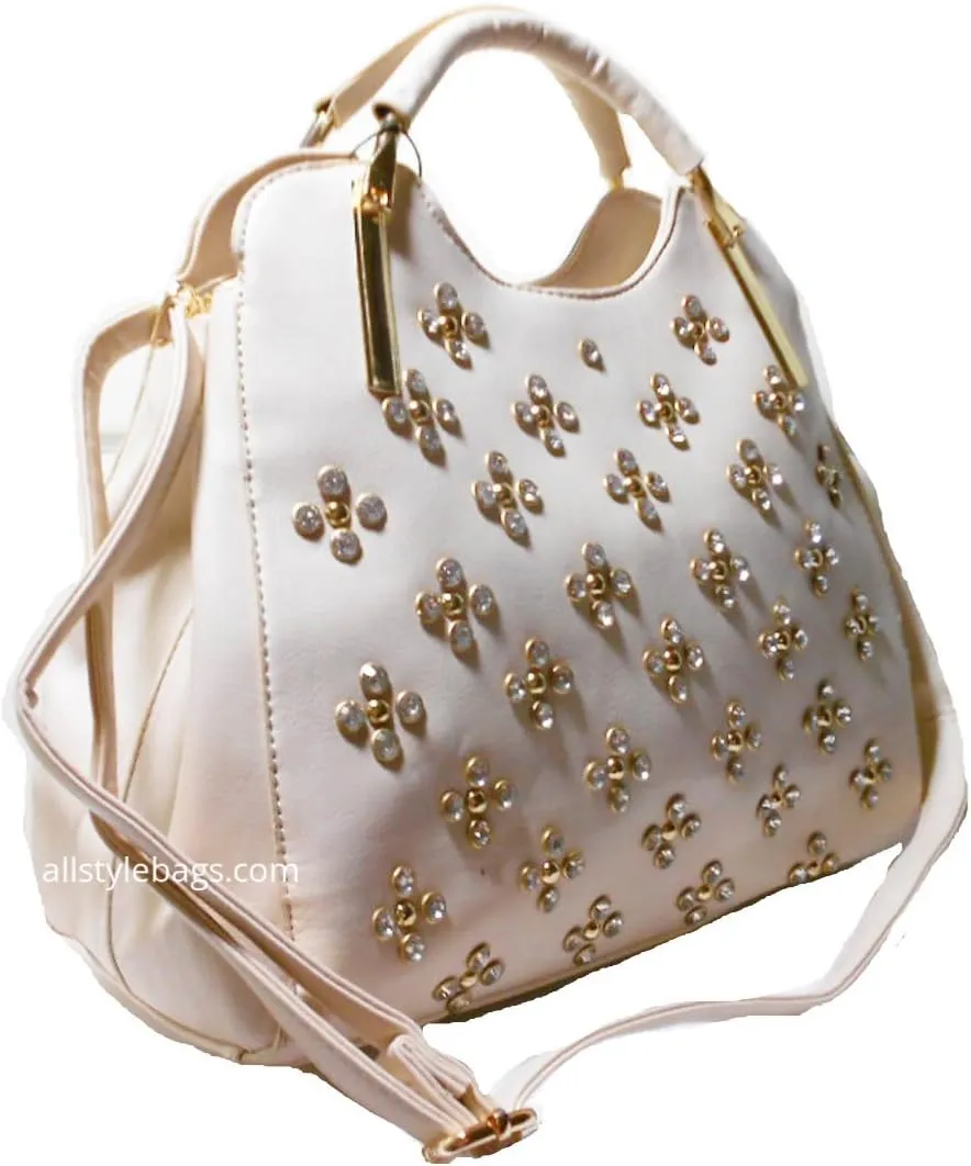 LOEM Designer inspire bling Rhinestone Shoulder bag handbag pebbled purse