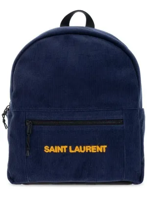 Logo Reliable service Privacy-protected Laurent Nux Backpack Blue Navy Saint Corturoy