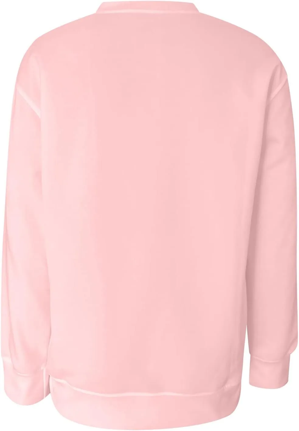 Long Sleeve Shirts for Women Oversized Crewneck Sweatshirt Casual Solid Color Pullover Blouse Loose Spring Tops 2024