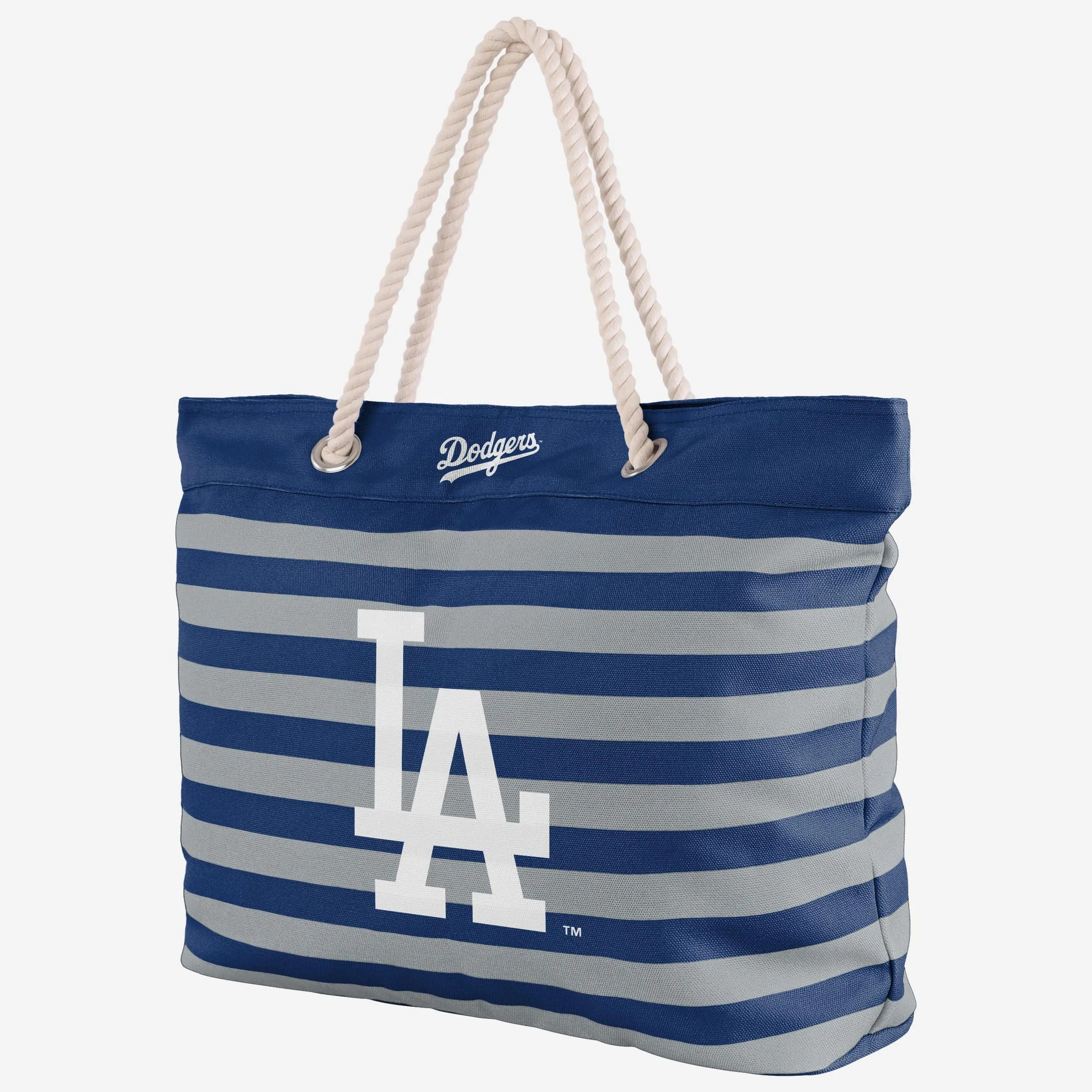 Los Angeles Dodgers Nautical Stripe Tote Bag