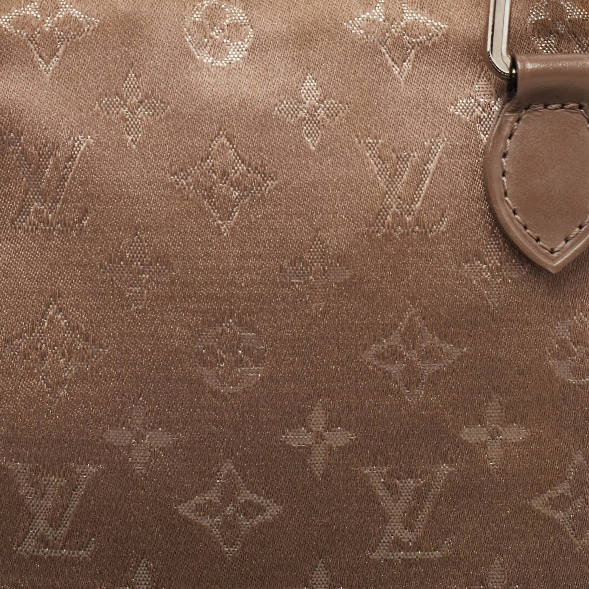 Louis Vuitton Taupe Monogram Satin And Leather Mini Alma Bag