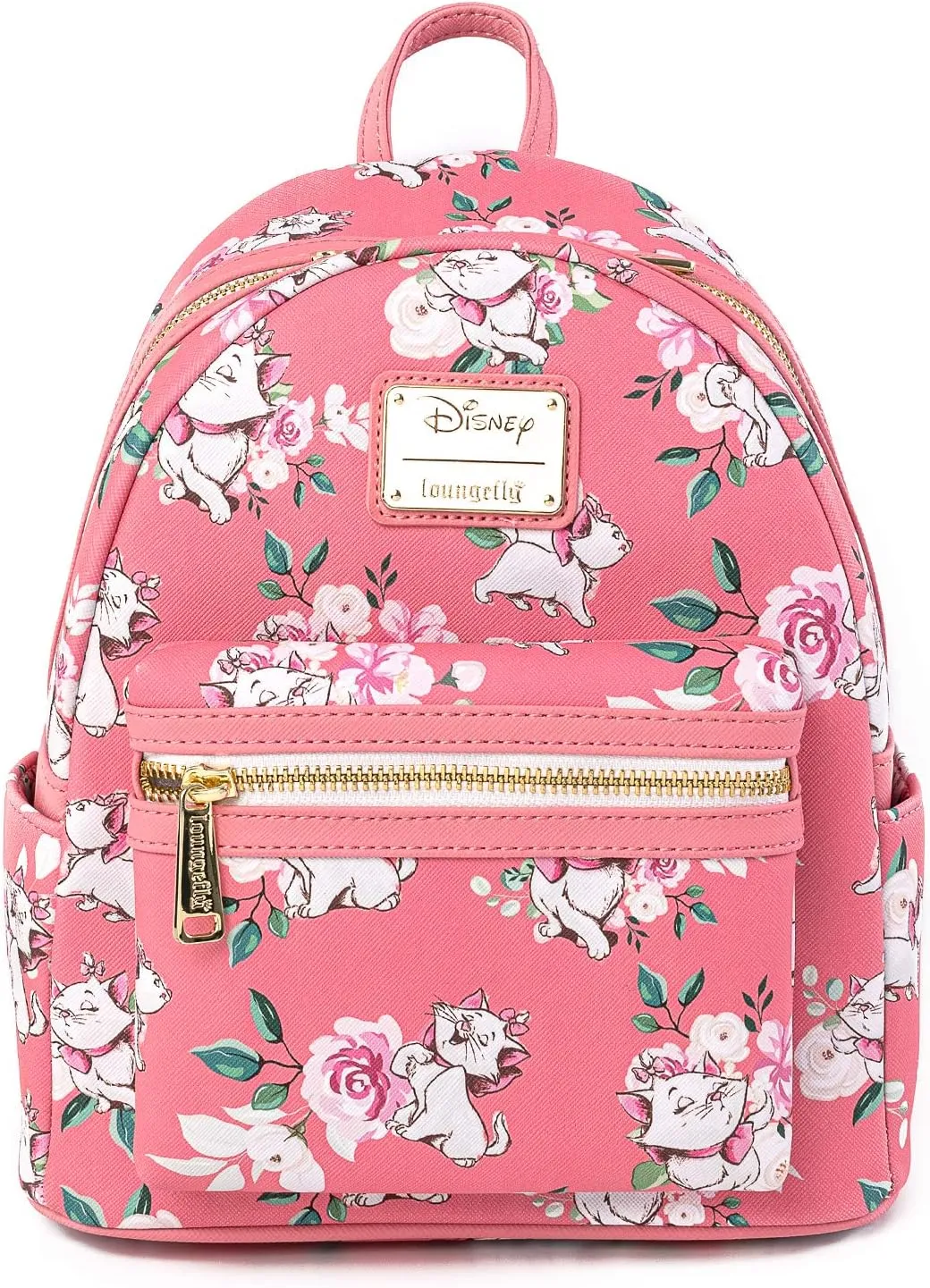 Loungefly Disney The Aristocats Marie Pink Floral Allover-Print Mini Fashion Handbag Backpack WDBK1287