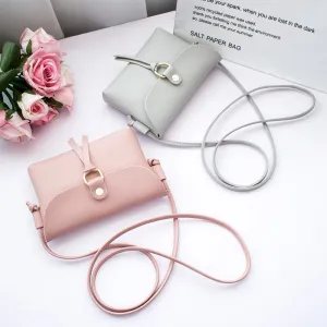 LTBOOS Mini Cell Phone Bag Women's Leather Shoulder Pocket Pouch Case Wallet