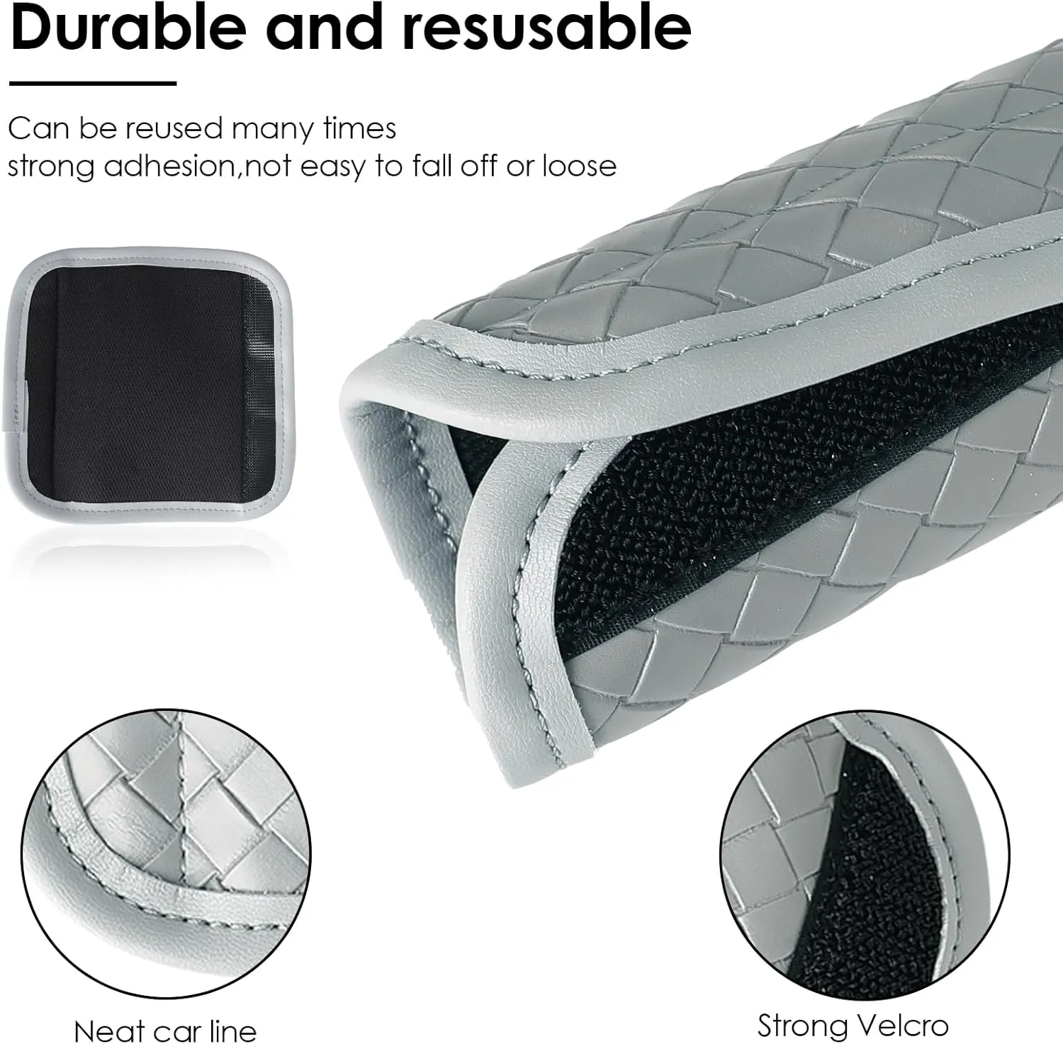 Luggage Handle Wraps -Suitcase Handle Wraps Travel Bag Handle Covers Suitcase Identifier Luggage Makers Covers(3Pcs-Grey)