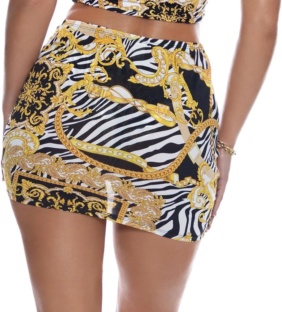 Luli Fama Women's Goddess Vibes - Scrunch Up Mini Skirt