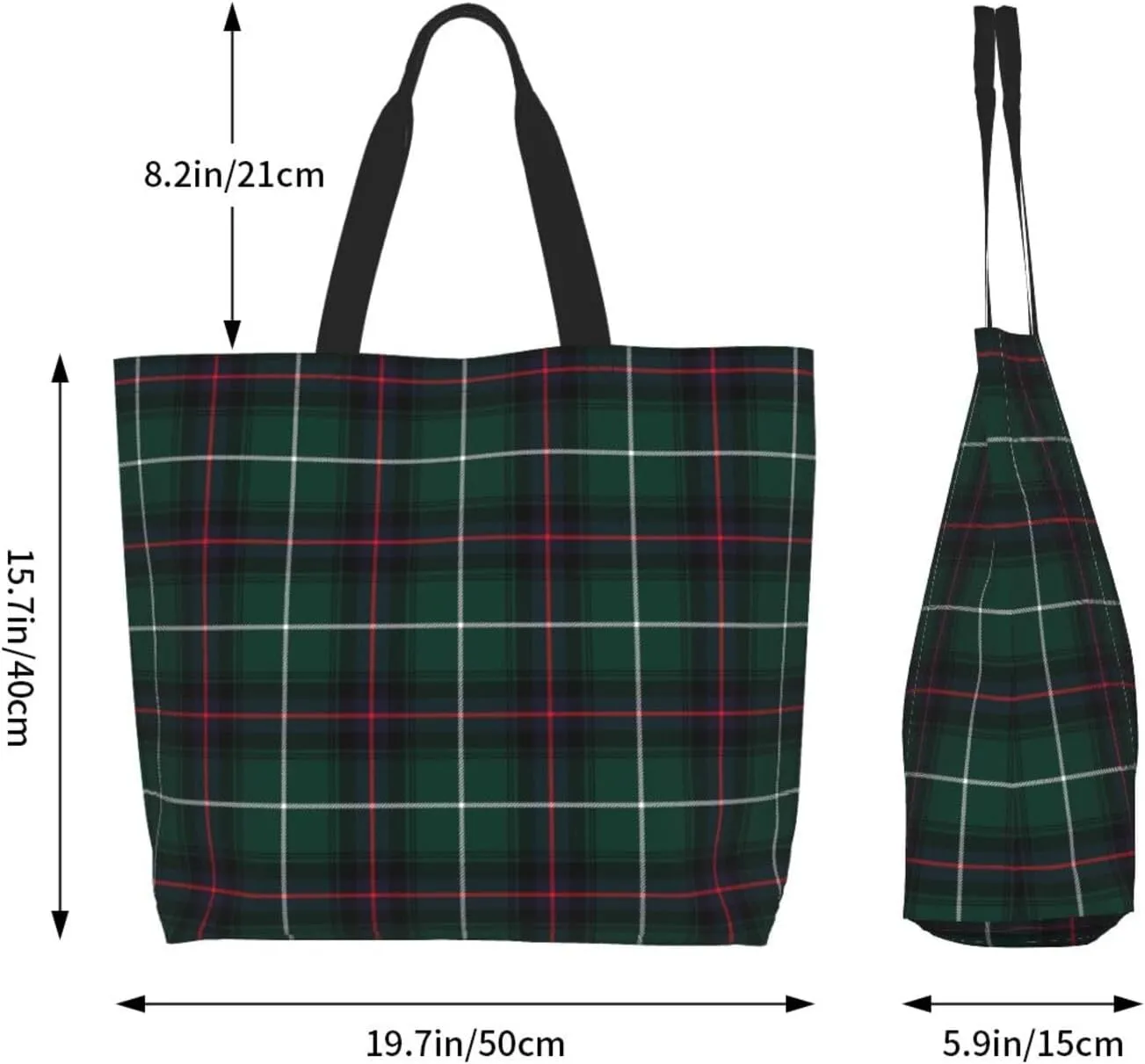 Macduff Dress Ancient Tartan Tote Bag For Women Weekender Travel Bag Reusable Grocery Bags Large Totes Handbags