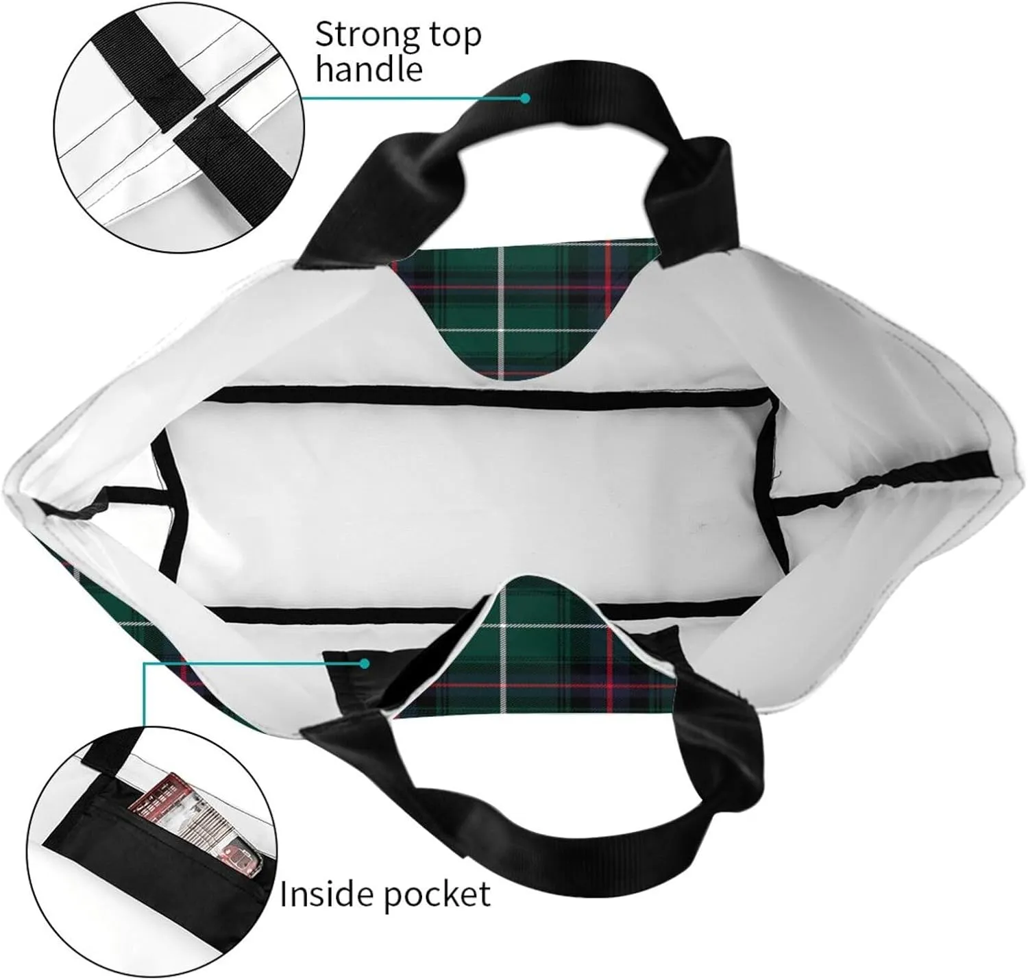 Macduff Dress Ancient Tartan Tote Bag For Women Weekender Travel Bag Reusable Grocery Bags Large Totes Handbags