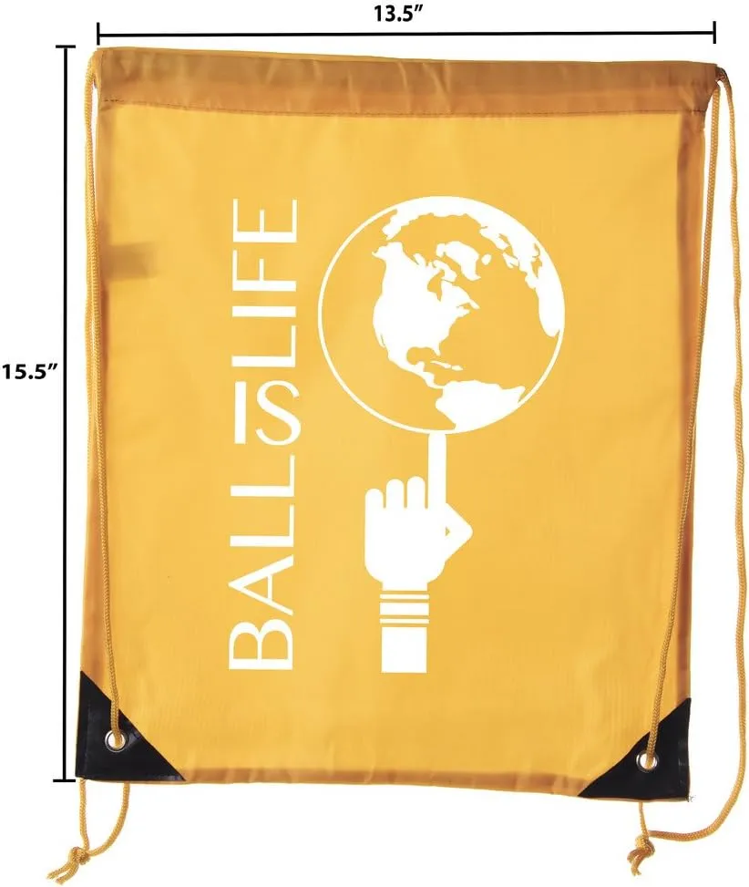 Mato & Hash Basketball Drawstring Bags with 3,6, and 10 pack Bulk Options 10PK Athletic Gold CA2500Basketball S4
