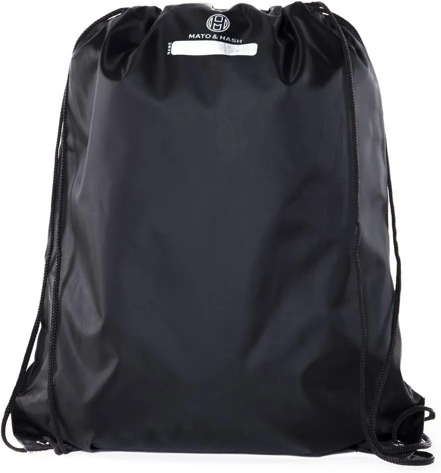 Mato & Hash Basketball Drawstring Bags with 3,6, and 10 pack Bulk Options 10PK Black CA2500Basketball S4