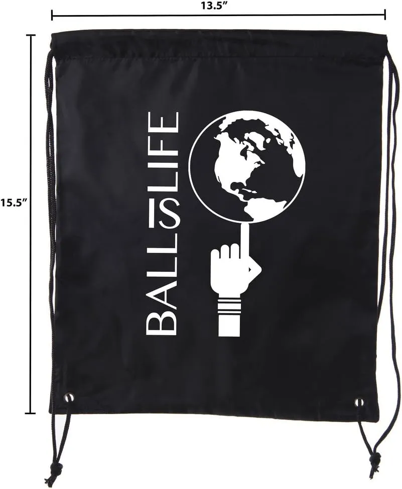 Mato & Hash Basketball Drawstring Bags with 3,6, and 10 pack Bulk Options 10PK Black CA2500Basketball S4