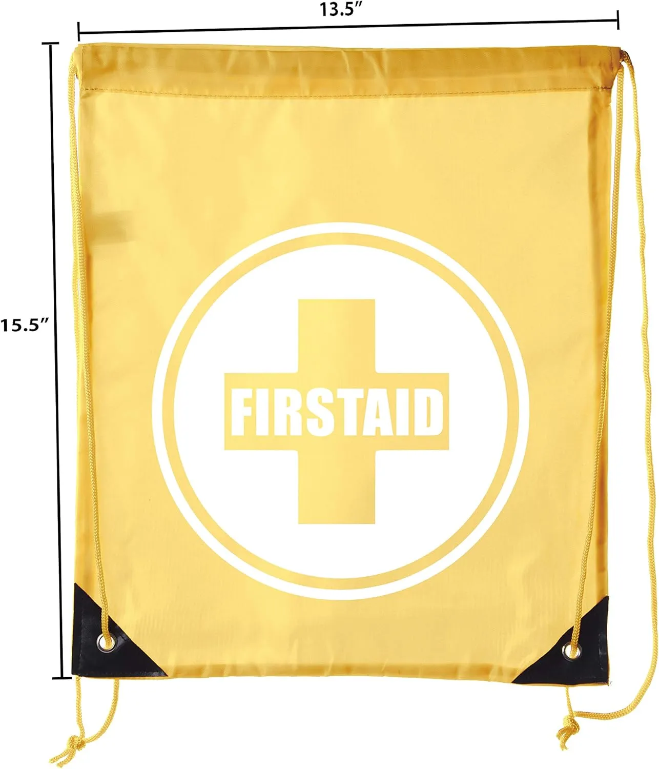 Mato & Hash First Aid Backpack Drawstring Medical Bag for Emergencies or Epi Pen & Medicine - 10PK Athletic Gold CA2500FirstAid S1