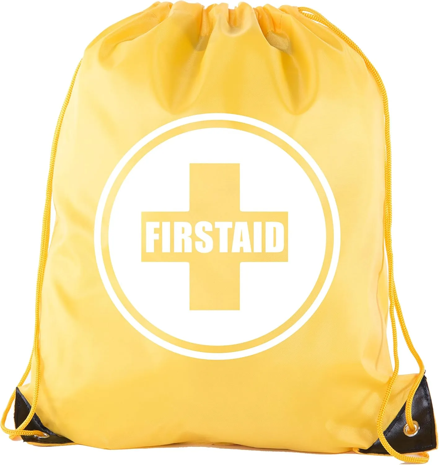 Mato & Hash First Aid Backpack Drawstring Medical Bag for Emergencies or Epi Pen & Medicine - 10PK Athletic Gold CA2500FirstAid S1