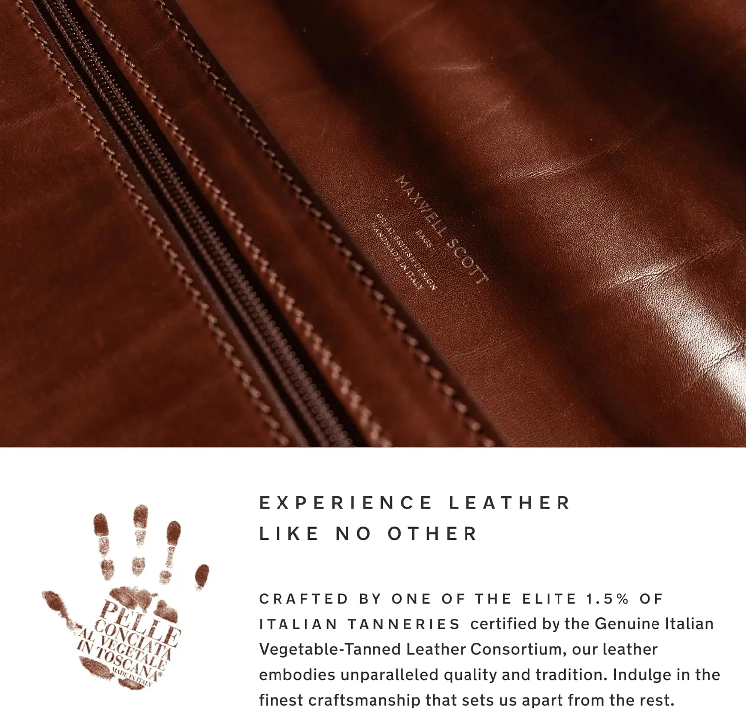 Maxwell Scott - Womens Luxury Leather Travel Luggage Bag with Shoulder Strap and Twin Handles - The Fabrizio Dark Brown