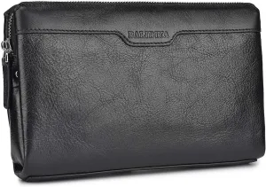 Men Clutch Bags Genuine Leather Purse Wallet Large Capacity Business Card Organizer Purse…