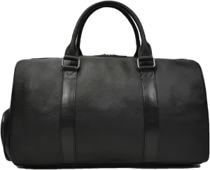 Men Genuine Leather Travel Bag Cow Leather Carry On Luggage Bag Shoulder Bag Weekend Duffle Bag