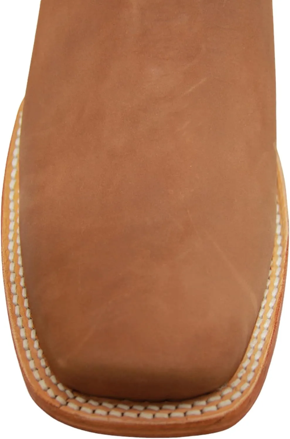 Men's Genuine Leather Square Toe Short Ankle Rodeo Cowboy Boot