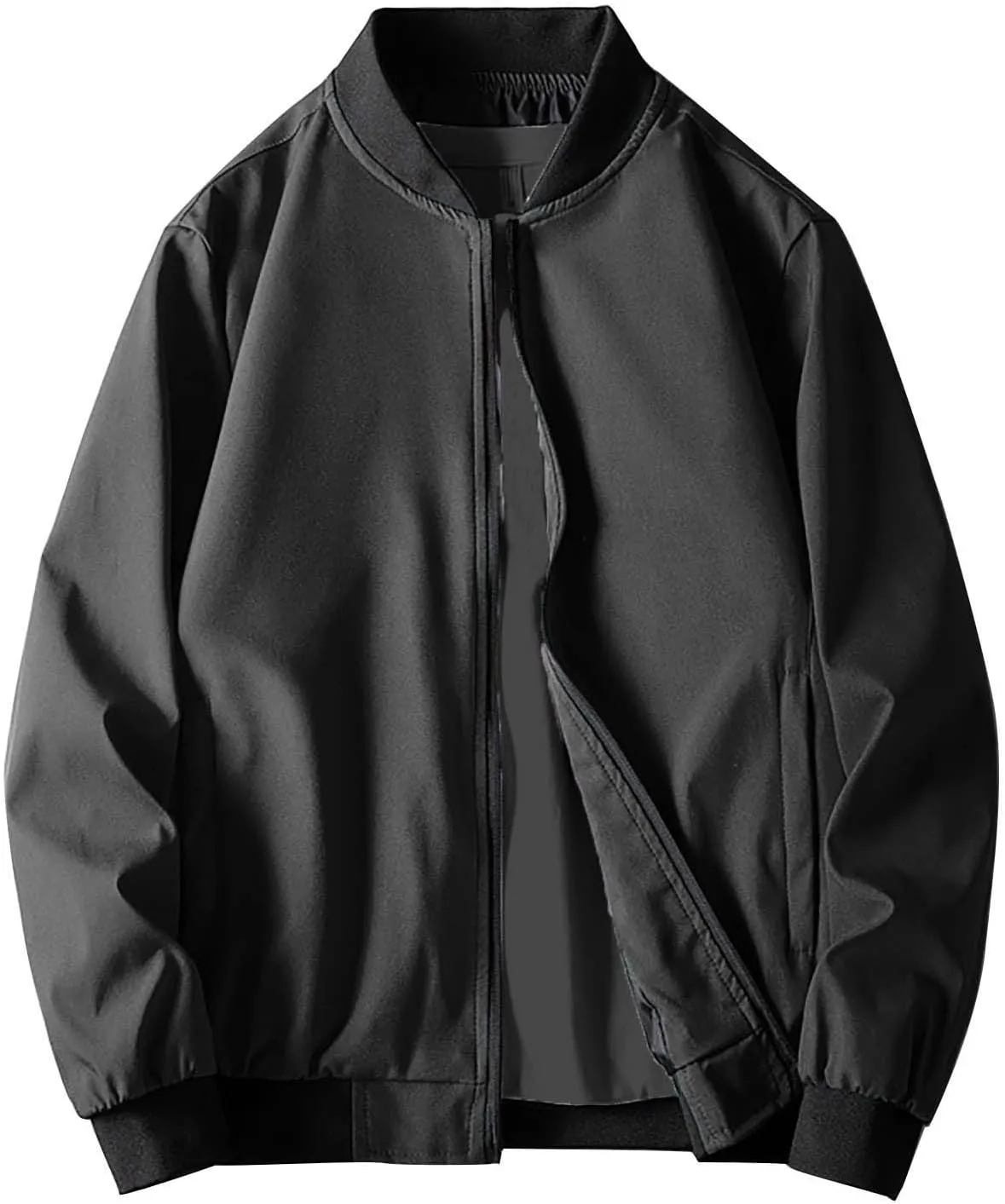 Men's Lightweight Bomber Jacket Men's Handsome Pilot Zip Fx Standing Jacket Outdoor Fashion Coat for Men Men's