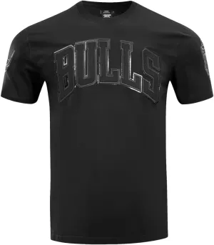 Mens NBA Classic Triple Black Cotton Short Sleeve Tee