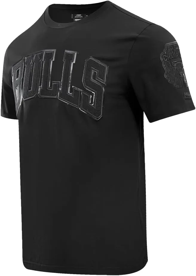 Mens NBA Classic Triple Black Cotton Short Sleeve Tee