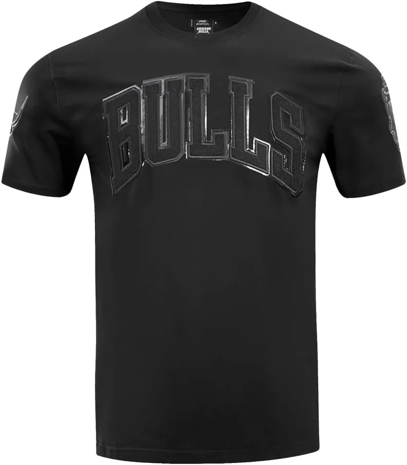 Mens NBA Classic Triple Black Cotton Short Sleeve Tee