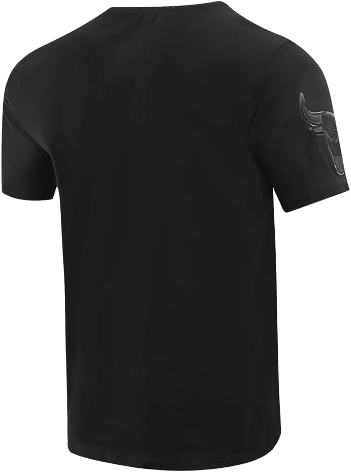 Mens NBA Classic Triple Black Cotton Short Sleeve Tee