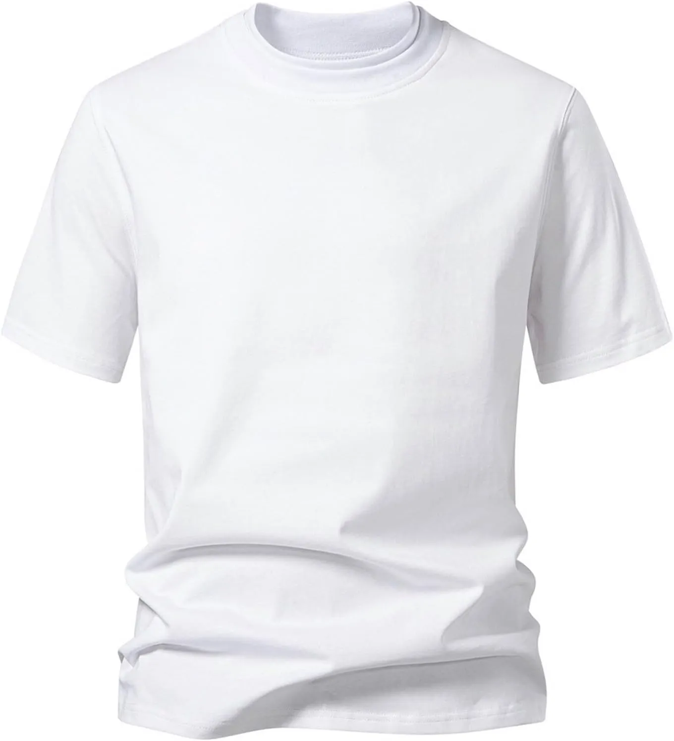 Men's T-Shirts,Mens Workout T Shirt Double Layer Neck Athletic Running Tee Comfy Outdoor Workout Short Sleeve