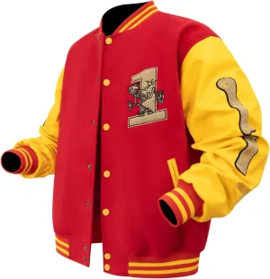 Mens Varsity Jackets Vintage Skeleton Embroidery Bomber Jacket For Fall&winter Halloween costumes Outerwear Coat