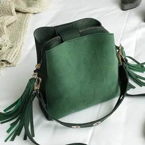 Messenger Scrub Fashion Shoulder Bucket Vintage Crossbody Private sale Bag 2019 Tote Bag Women Bag Bag Simple Tassel Top-notch service High Quality Retro