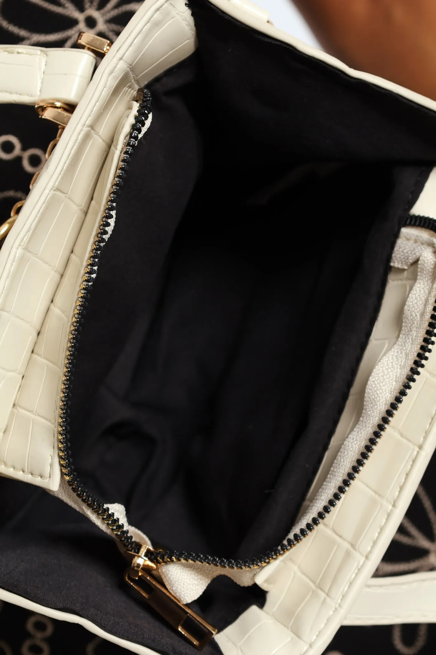 Metal Bar Trim And Charm Detail Mini Tote Bag - Sand