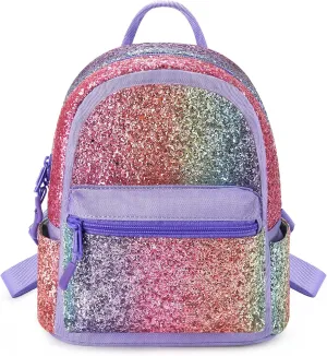 mibasies Mini Backpack for Girls Kids Rainbow Purse
