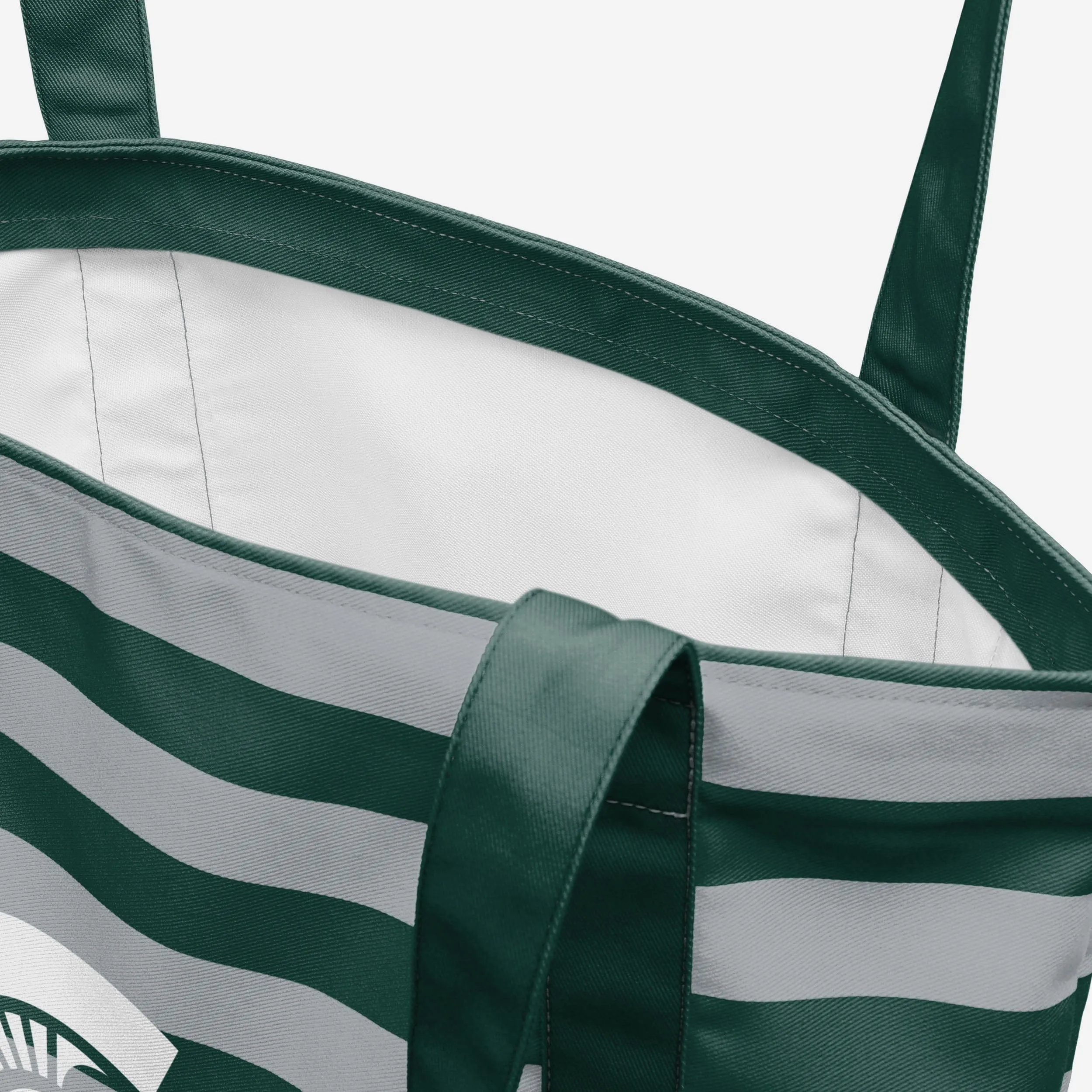 Michigan State Spartans Team Stripe Canvas Tote Bag
